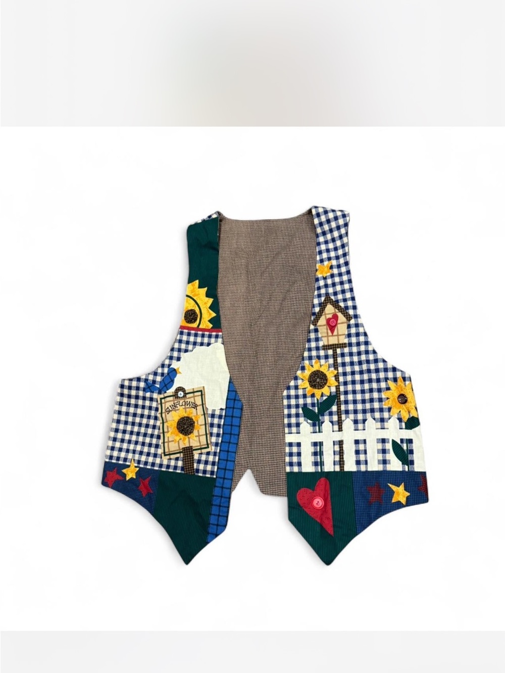 Sunflower Patchwork Vest — Multicolor Country Chic